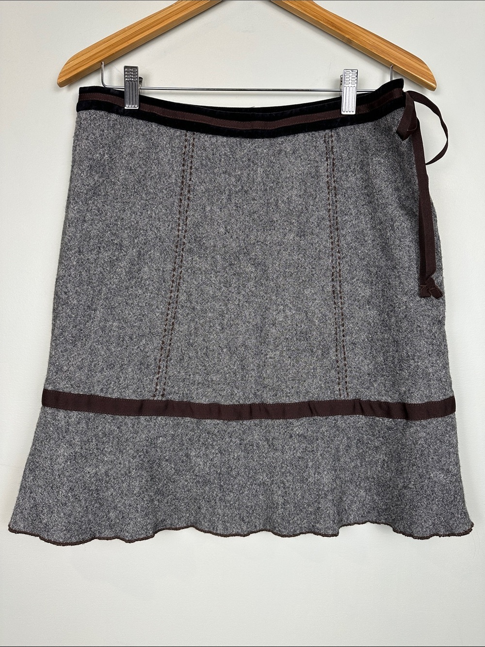 Vintage wool blend JACOB mini skirt feminine old money business casual Y2K